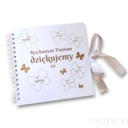 ALBUM SCRAPBOOKING URODZINY ROCZNICA ŚLUB 20,5x20,5cm BIAŁY 35kart+ GRAWER