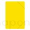 Teczka z gumką OFFICE PRODUCTS, A4, PP, 500mikr., 3-skrz., żółta