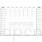 Podkładka na biurko OFFICE PRODUCTS, planer 2025/2026, biuwar 594x420mm A2 ,52k., biała