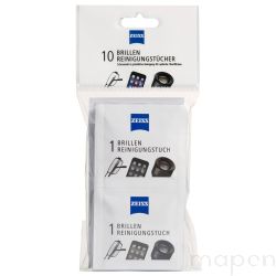 Chusteczki do czyszczenia okularów i wyświetlaczy ZEISS, 10 szt., białe