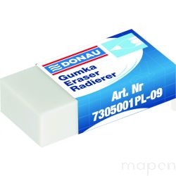 Gumka uniwersalna DONAU, 41x21x11mm, biała
