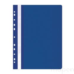 Skoroszyt OFFICE PRODUCTS, PP, A4, miękki (25szt), 100/170mikr., wpinany, Granatowy