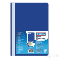 Skoroszyt DONAU, PP, A4, standard (10szt), 120/180mikr., Granatowy