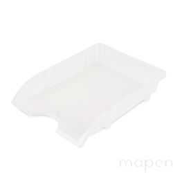 Szufladka na biurko DONAU, niełamliwa, PP, A4, transparentny biały