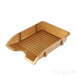 Szufladka na biurko DONAU, niełamliwa, PP, A4, złoty