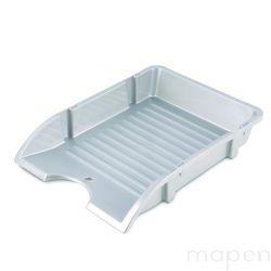 Szufladka na biurko DONAU, niełamliwa, PP, A4, srebrny