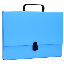 Teczka organizer z rączką i zamkiem na dokumenty A4/50mm niebieska
