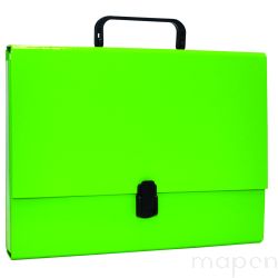 Teczka organizer z rączką i zamkiem na dokumenty A4/50mm zielona
