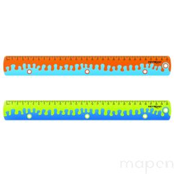 Linijka z uchwytem KEYROAD Coral, 30 cm, pakowane w display, mix kolorów