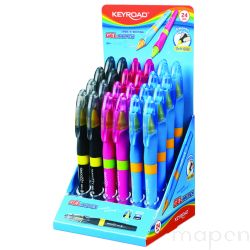 Długopis żelowy KEYROAD SMOOZZY Writer, 0,7mm, pakowany na displayu, mix kolorów