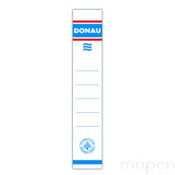 Etykiety wsuwane do segregatora DONAU, 28x153mm, dwustronne, 20szt.