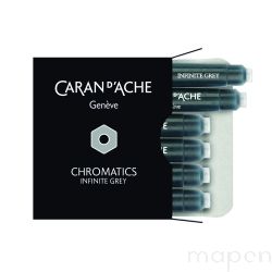 Naboje CARAN D'ACHE Chromatics Infinite Gray, 6szt., szare