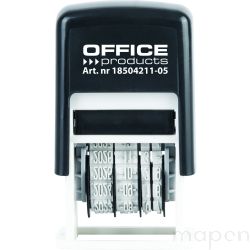 Datownik samotuszujący OFFICE PRODUCTS, z tuszem, ISO, RRRR-MM-DD, czarny