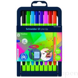 Zestaw cienkopisów SCHNEIDER Line-Up, 0,4mm, stojak, 8 szt., miks kolorów