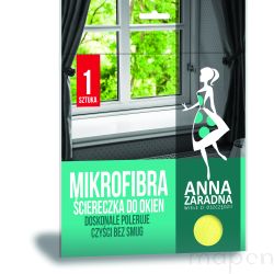 Mikrofibra ściereczka do okien ANNA ZARADNA, 1 szt., żółty