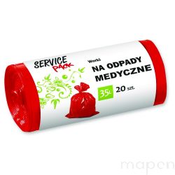 Worki na odpady medyczne STELLA, LDPE, 35 l, 20 szt.