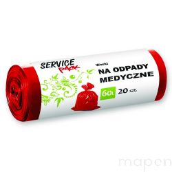 Worki na odpady medyczne STELLA, LDPE, 60 l, 20 szt.