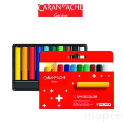 Kredki woskowe CARAN D'ACHE Swisscolor, kartonowe pudełko, 10 szt.