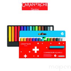 Kredki akwarelowe woskowe CARAN D'ACHE Swisscolor, kartonowe pudełko, 15 szt.