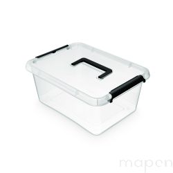 Pojemnik do przechowywania MOXOM Simple box, 12,5l, z rączką transparentny