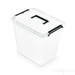 Pojemnik do przechowywania MOXOM Simple box, 30l, z rączką, transparentny