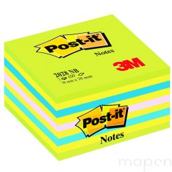 Kostka samoprzylepna POST-IT? (2028-NB), 76x76mm, 1x450 kart., cukierkowa niebiesko-zielona