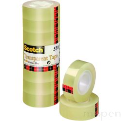 Taśma biurowa SCOTCH? (550), 19mm, 33m, w folii, 8szt., transparentna