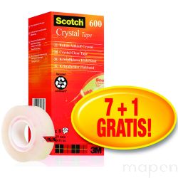 Tama biurowa SCOTCH? Crystal (6-1933R8), 19mm, 33m, 7szt., 1 rolka GRATIS