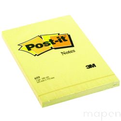 Bloczek samoprzylepny POST-IT (659), 152x102mm, 1x100 kart., żółty