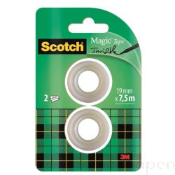 Taśma biurowa SCOTCH® Magic™ (8-1975R2), matowa, 19mm, 7,5m, 2szt.