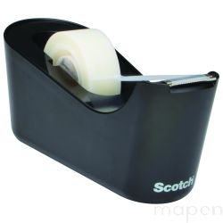Dyspenser do taśm SCOTCH? (C-18B), w zestawie taśma Magic 19mmx33m, czarny