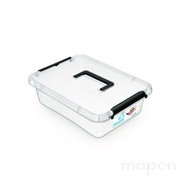 Pojemnik do przechowywania MOXOM Simple box, 8,5l, z rĄczkĄ, transparentny