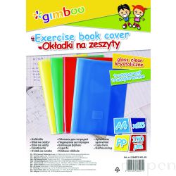 Okładka na zeszyt GIMBOO, krystaliczna, A4, 150mikr., mix kolorów 25szt