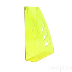 Pojemnik na dokumenty OFFICE PRODUCTS, ażurowy, A4/70mm, transparentny żółty