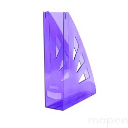 Pojemnik na dokumenty OFFICE PRODUCTS, ażurowy, A4/70mm, transparentny fioletowy