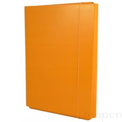 Teczka biurowa, szkolna skrzydłowa z gumką A4 3,5 cm BARBARA pomarańczowa