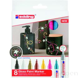 Marker olejowy połyskujący e-750 EDDING, 2-4mm, 8 kolorów