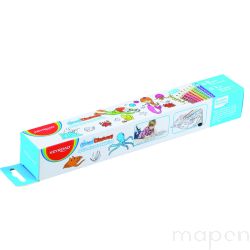 Naklejka na ścianę KEYROAD Ocean, do kolorowania, 206x30cm + 8 kredek, mix kolorów