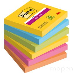 Karteczki samoprzylepne Post-it Super Sticky Z-Notes, CARNIVAL, 76x76mm, 6x90 kart.