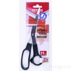 Nożyczki biurowe OFFICE PRODUCTS, klasyczne, 21cm, czarne