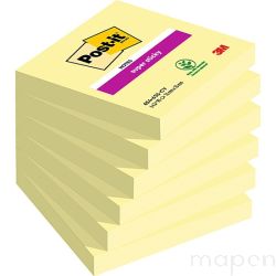 Bloczek samoprzylepny POST-IT Super Sticky (654-6SSCY-EU), 76x76mm, 1x90 kart., żółty