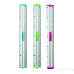 Linijka z uchwytem na ołówek Keyroad aluminiowa 30 cm mix kolorów