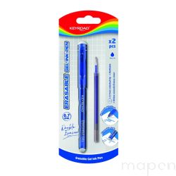 Długopis wymazywalny szkolny biurowy KEYROAAD 0,7mm plus wkład niebieski