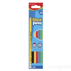 Ołówek drewniany z gumką KEYROAD, HB. kolorowa obudowa, 12 szt., mix kolorów