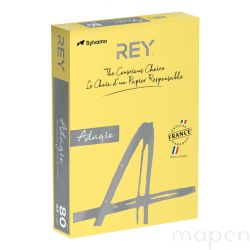 Papier ksero REY ADAGIO, A4, 80gsm, 58 żółty cytrynowy intense  R100