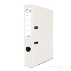 Segregator budżetowy BASIC-S z szyną, PP, A4/50mm, biurowy BIAŁY