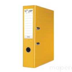 Segregator budżetowy BASIC-S z szyną, PP, A4/75mm, biurowy Żółty