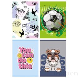 Zeszyt Szkolny GIMBOO, A5, w 3 linie, 32 kart., 70gsm, mix