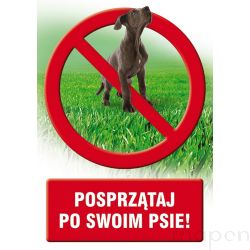 Tabliczka informacyjna Znak TDC, Posprzątaj po swoim psie