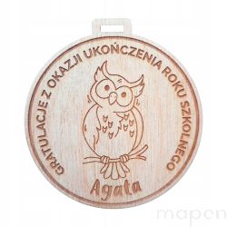 Medal ze sklejki dla Dzieci Zakończenie Roku GRAWER